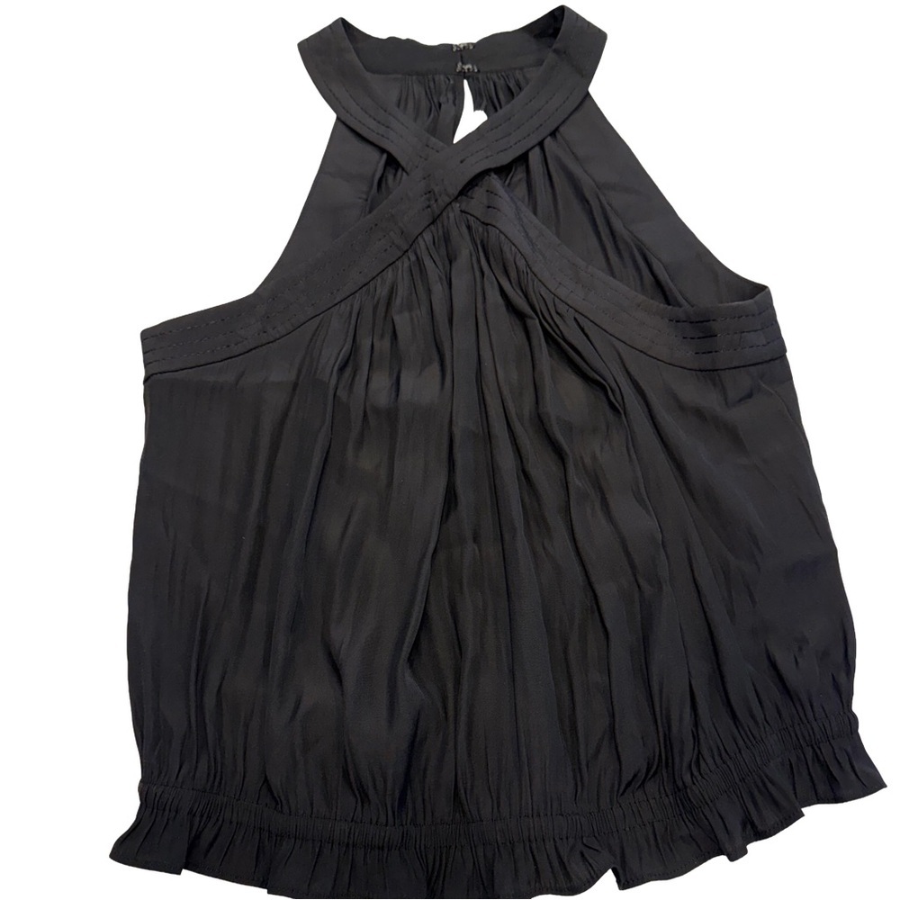 Ramy Brook Women’s Cecilia Black Halter Top  Sz Large EUC